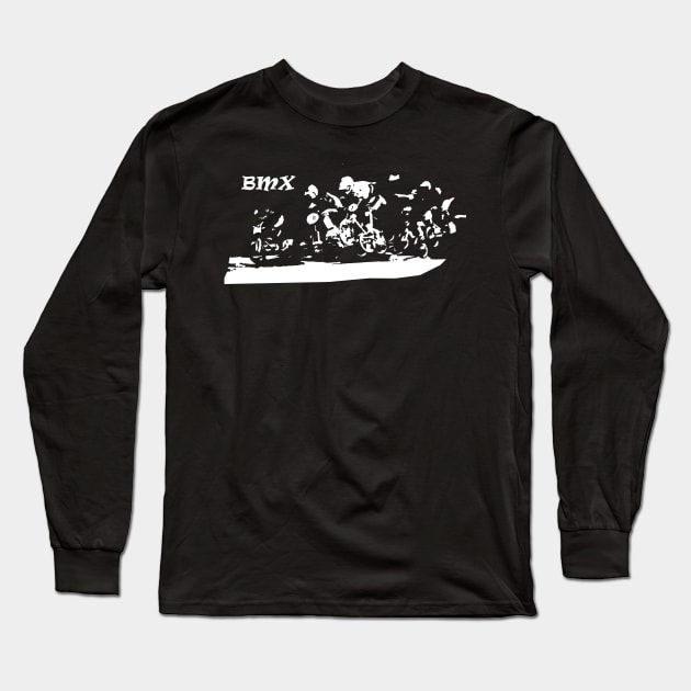 bmx Long Sleeve T-Shirt by rickylabellevie